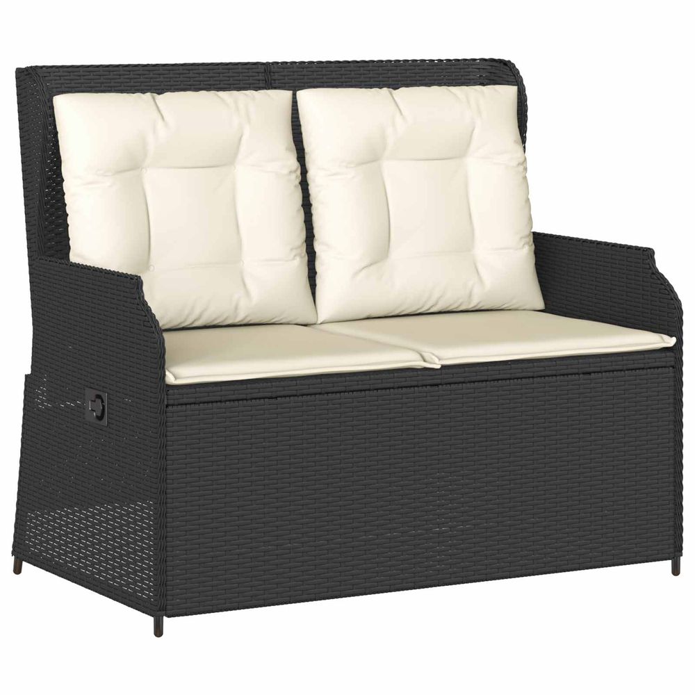 Banc de jardin noir polyrotin