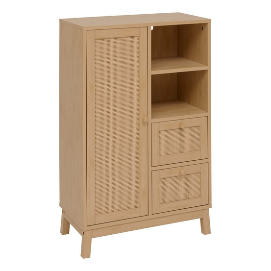 5five - meuble de salle de bain 1 porte cane marron