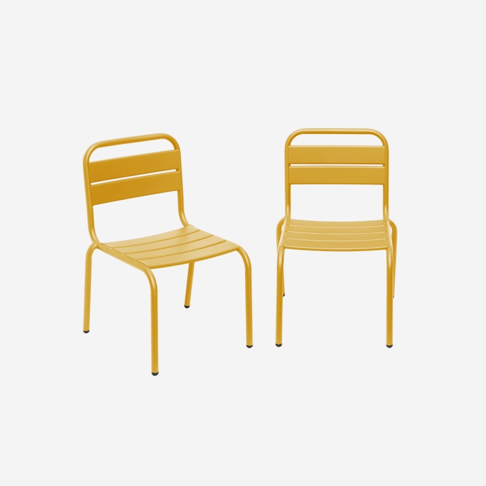 Lot de 2 chaises en métal pour enfant