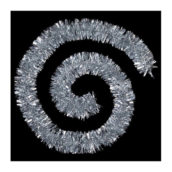 Guirlande de noël large 10 cm argent longueur 2 mètres