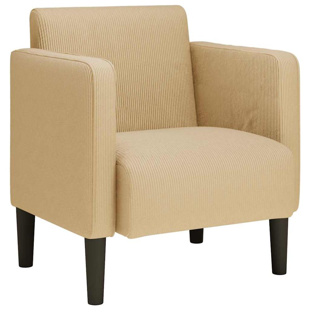 Canapé-chaise accoudoirs gris-vert 54 cm tissu velours côtelé