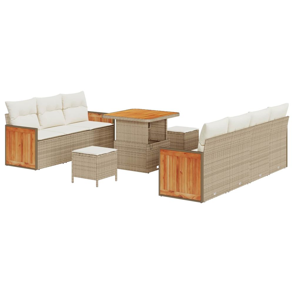 Ensemble de canapé de jardin 10 pc 9-nombre de places