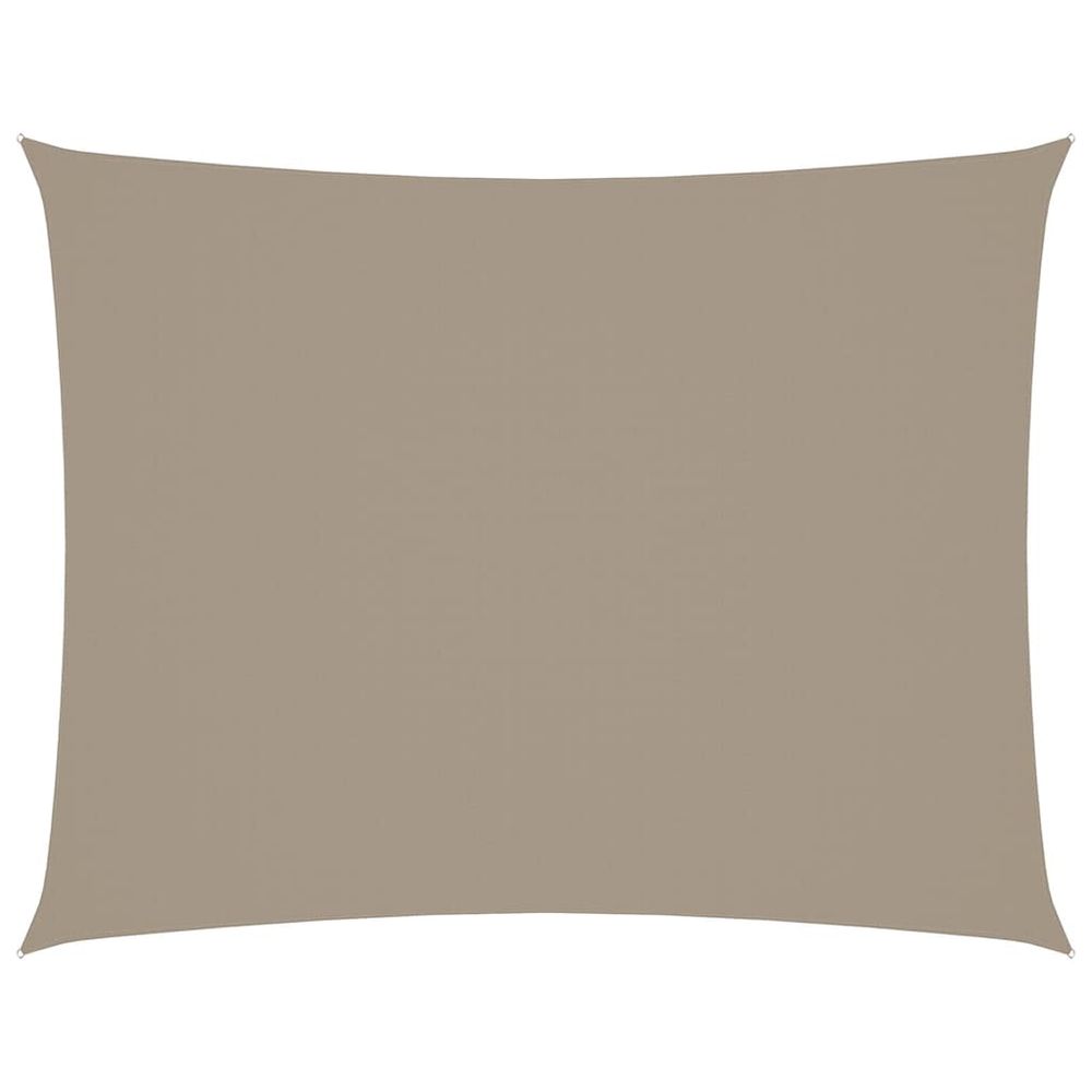 Voile de parasol tissu oxford rectangulaire 3x4 m taupe