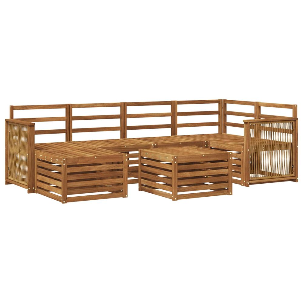 Ensemble de canapés d'extérieur 6 pc naturel