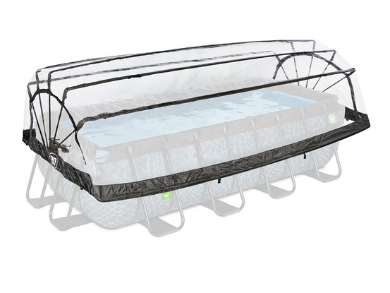 Dôme pour piscine tubulaire rectangulaire 4,00 x 2,00 m