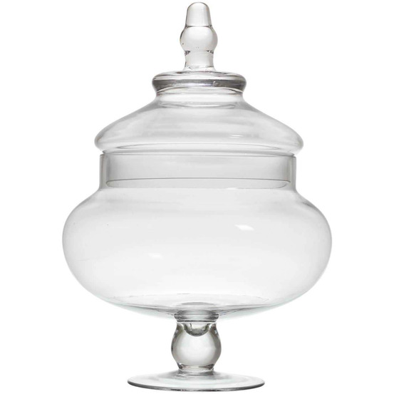 Bonbonnière sur pied en verre 30 cm