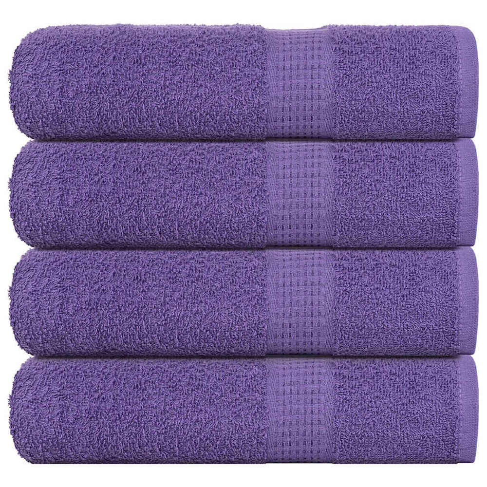 Serviettes de bain frogn 4 pcs violet 100x150 cm 360 g/m²