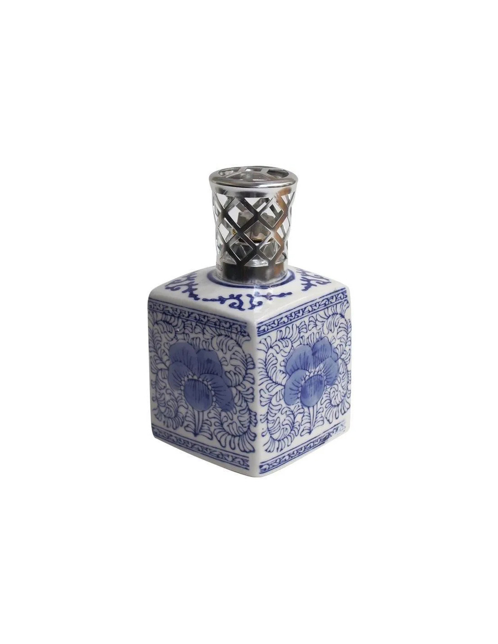 Lampe parfumeur encrier carré bleu