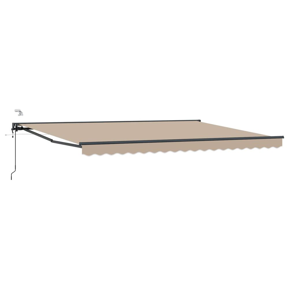 Auvent rétractable électrique beige et anthracite 4 × 3 m