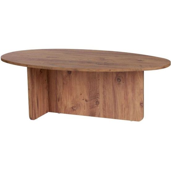 Table basse ovale en aggloméré orba pin