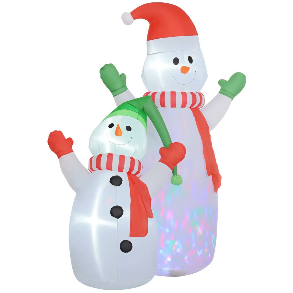 Arche gonflable de noël éclairée par LED, avec père noël et bonhomme de neige, accessoires de