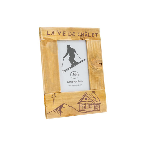 Cadre photo en pin la vie de chalet pour photo 10 x 15