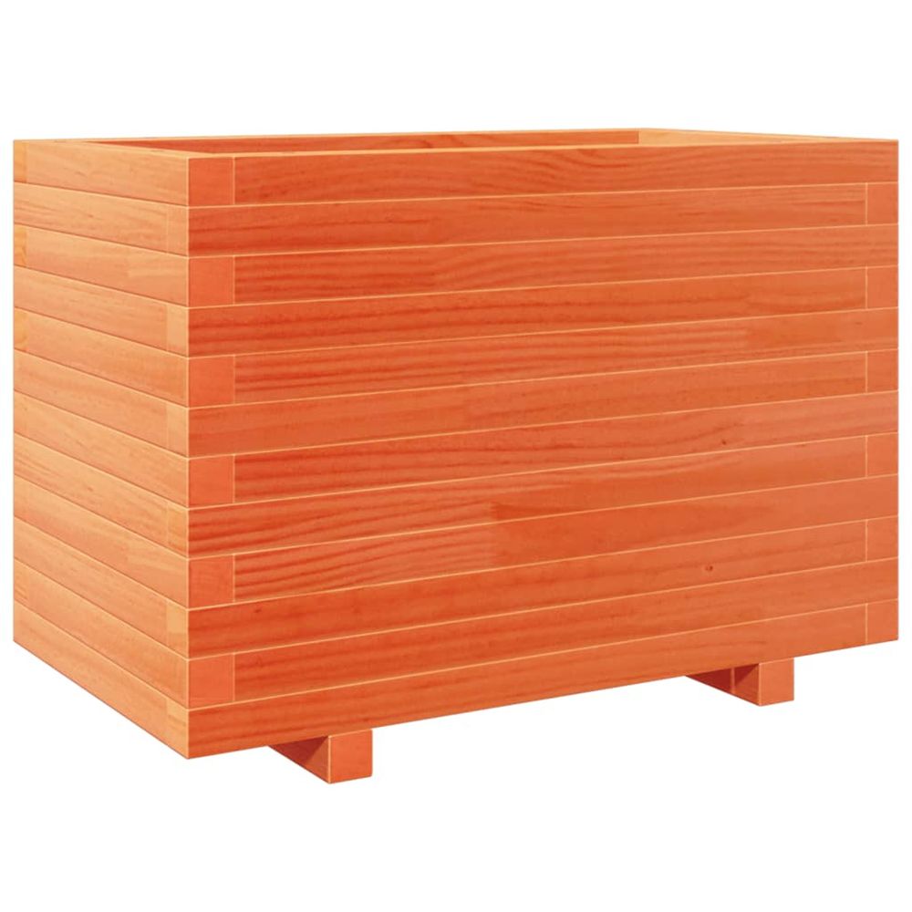 Jardinière d'extérieur cire marron 70x40x49,5 cm bois de pin massif