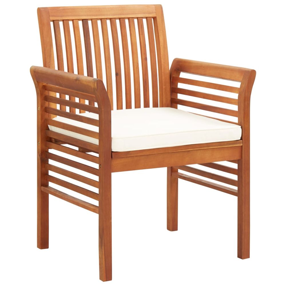 Chaises à manger de jardin et coussins lot de 8 bois acacia