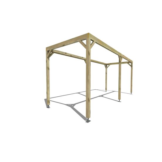 Pergola bois • 6m x 2m • indépendante • cadre simple • livraison comprise