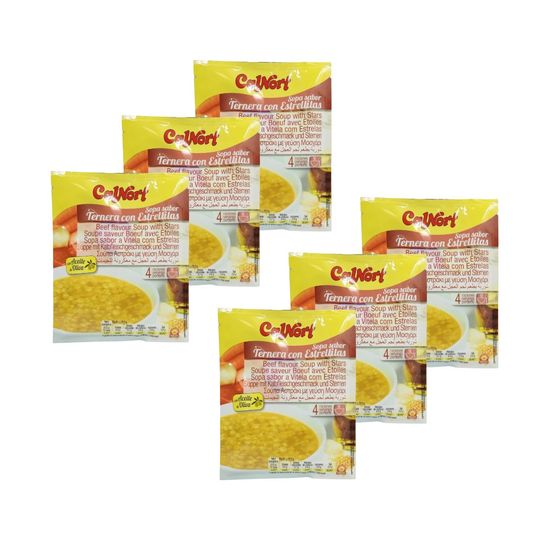 Soupe saveur boeuf avec pâtes étoiles - calnort