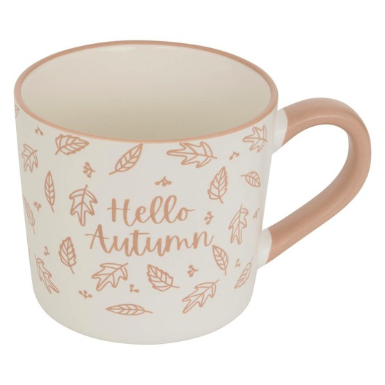 Mug automne marron l14,5xp9xh10,5cm