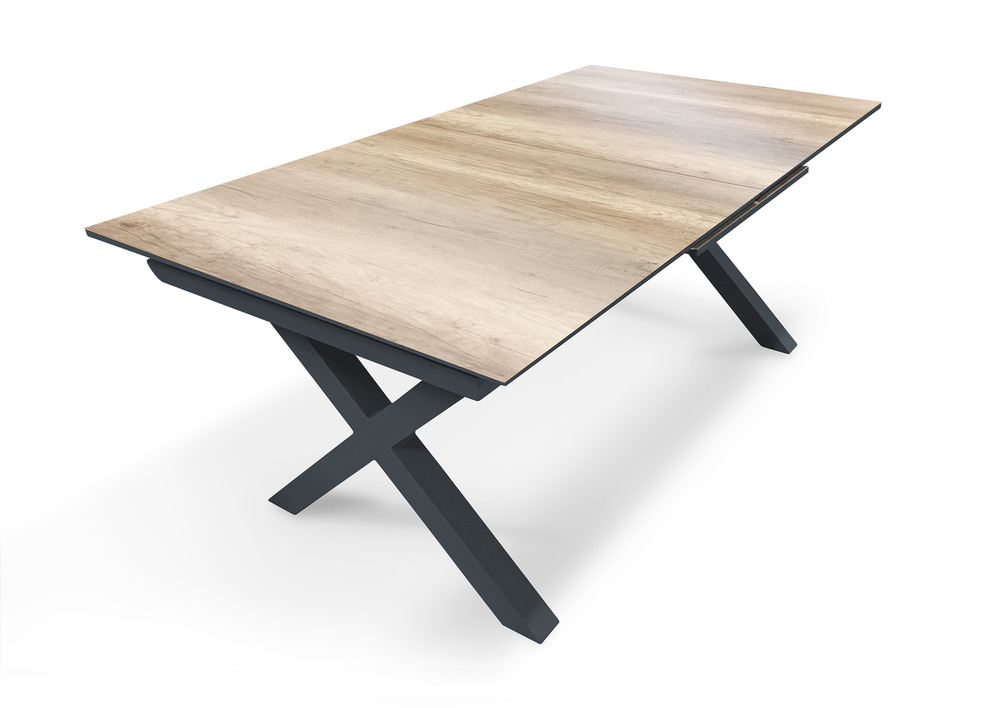 Table de jardin floride en aluminium et hpl