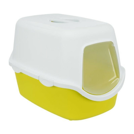 Bac a litiere trixie vico - couvercle - 40 × 40 × 56 cm - lime et blanc