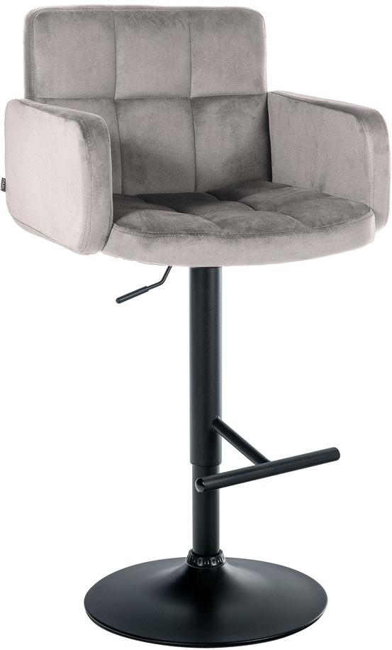 Tabouret de bar los angeles velours noir