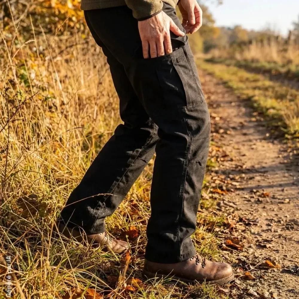 Pantalon lma multi-usages vert polycoton déperlant
