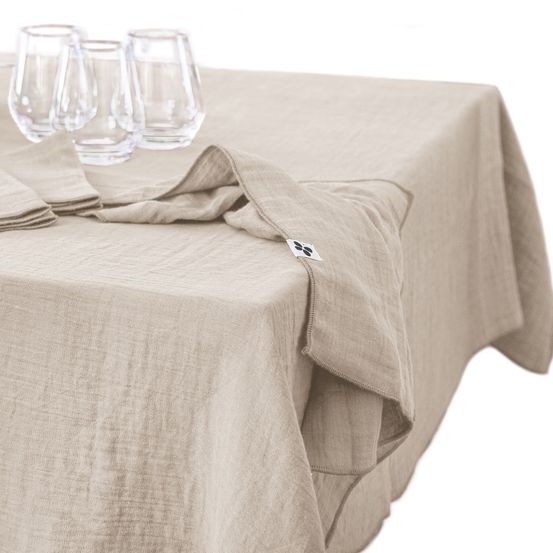 Nappe rectangle gaze de coton gaia