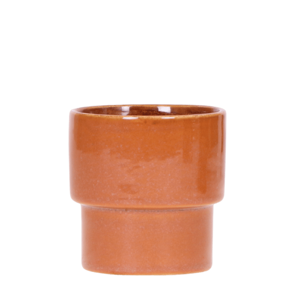 Cache-pot timeless orange - ø9 cm x h10,5 cm