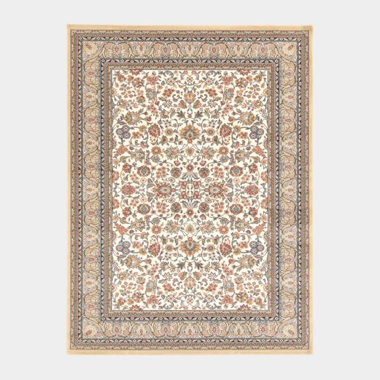 Tapis traditionnel floral - mamie in love - corail doux - 200 x 290 cm