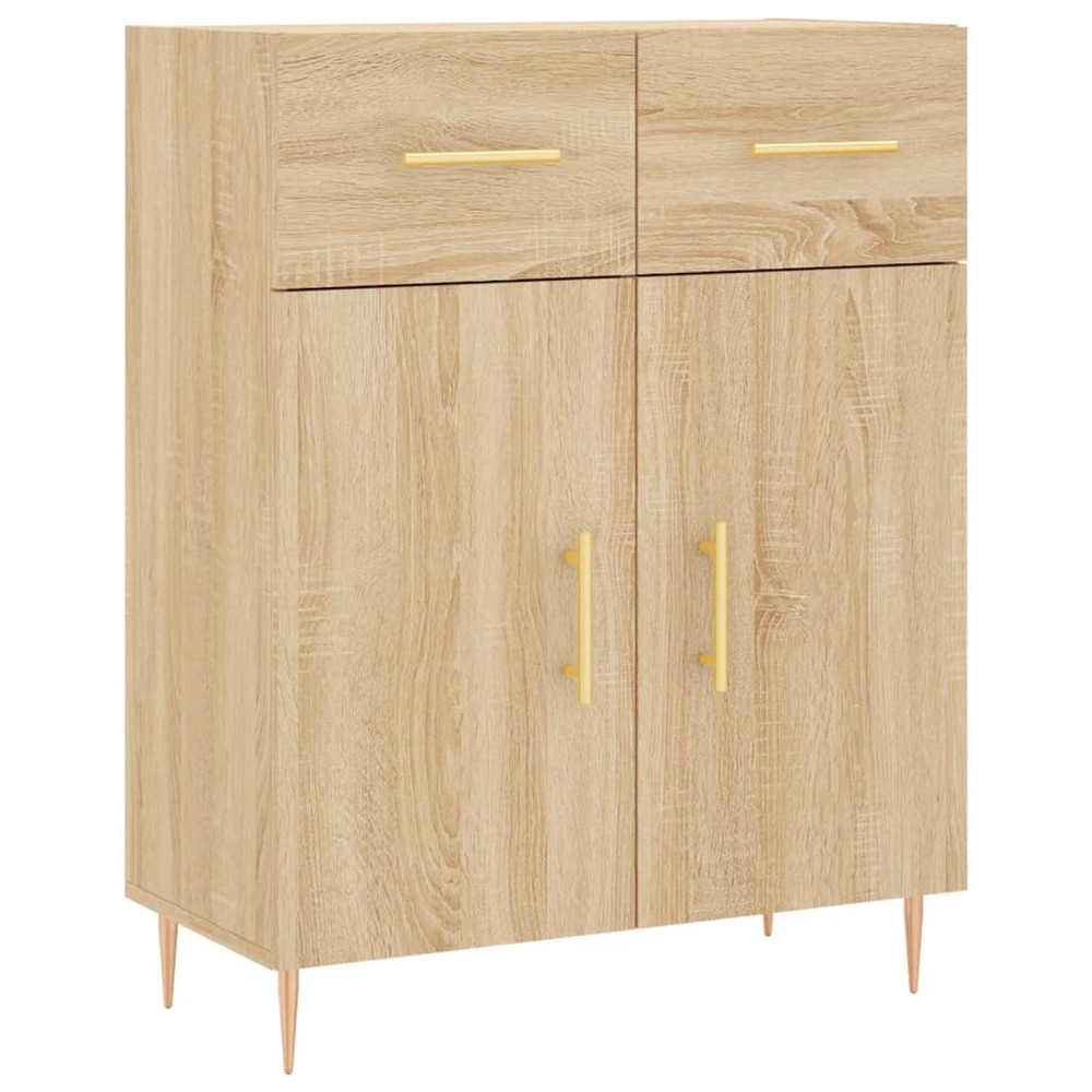 Buffet bahut commode armoire meuble de rangement organisateur cuisine salle de séjour salon sonoma 69,5 x 34 x 90 cm bois d'i