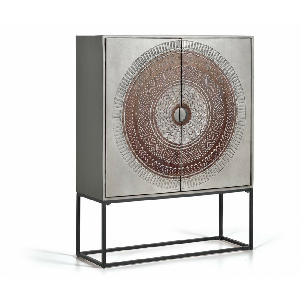 Armoire bois-fer gris - quirine décoration d'autrefois