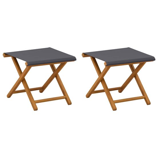 Chaise longue 2 pcs bois d'eucalyptus massif gris bain de soleil
