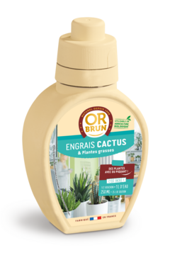 Or brun engrais cactus & plantes grasses - 250ml - enrichit les plantes - fabriqué en france obreclcactus250
