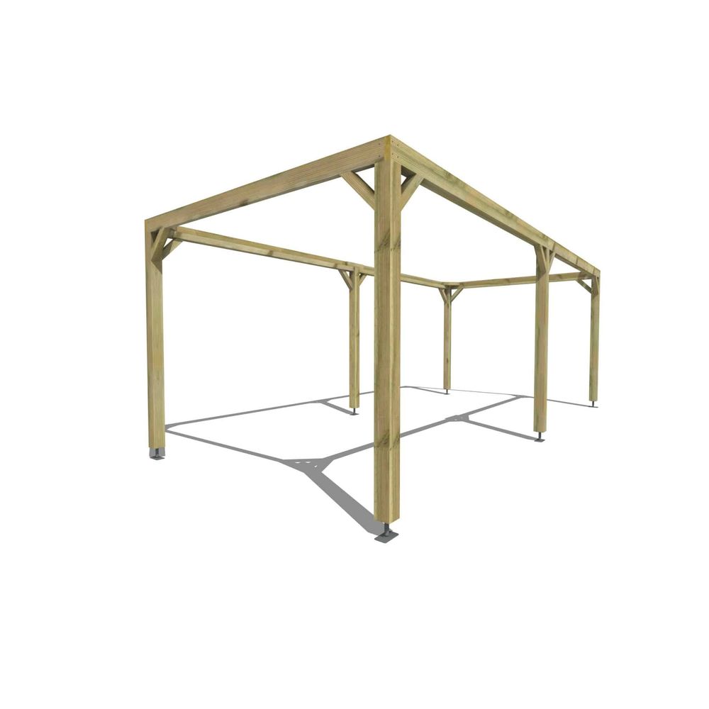 Pergola bois • 7m x 3m • indépendante • cadre simple • livraison comprise
