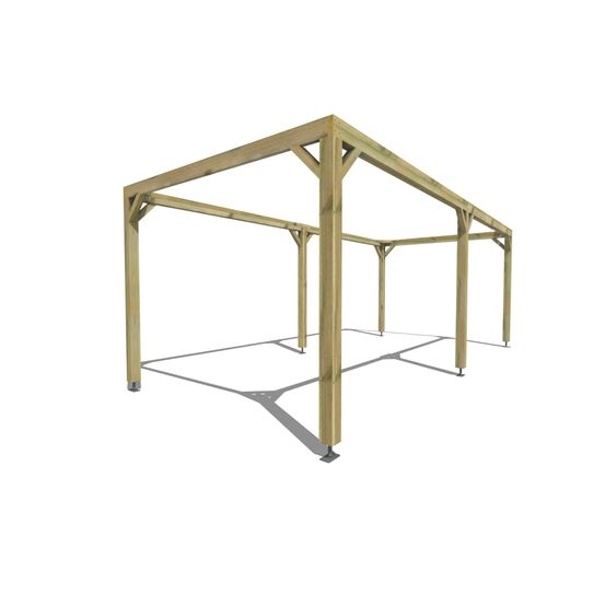 Pergola bois • 7m x 3m • indépendante • cadre simple • livraison comprise