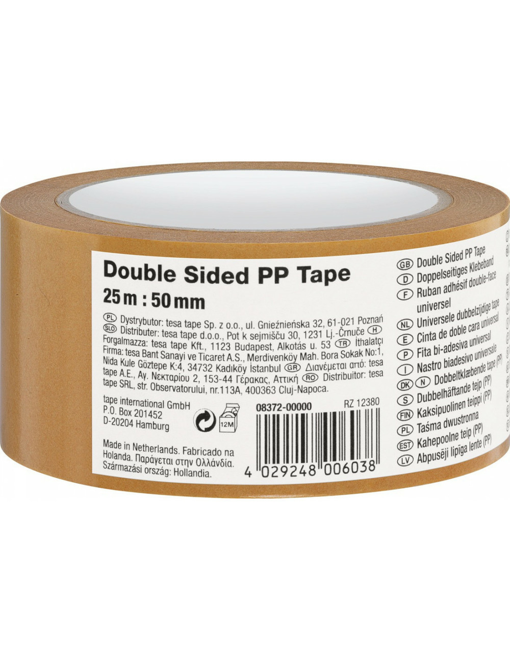 Ruban adhésif double face universel 25 x 50