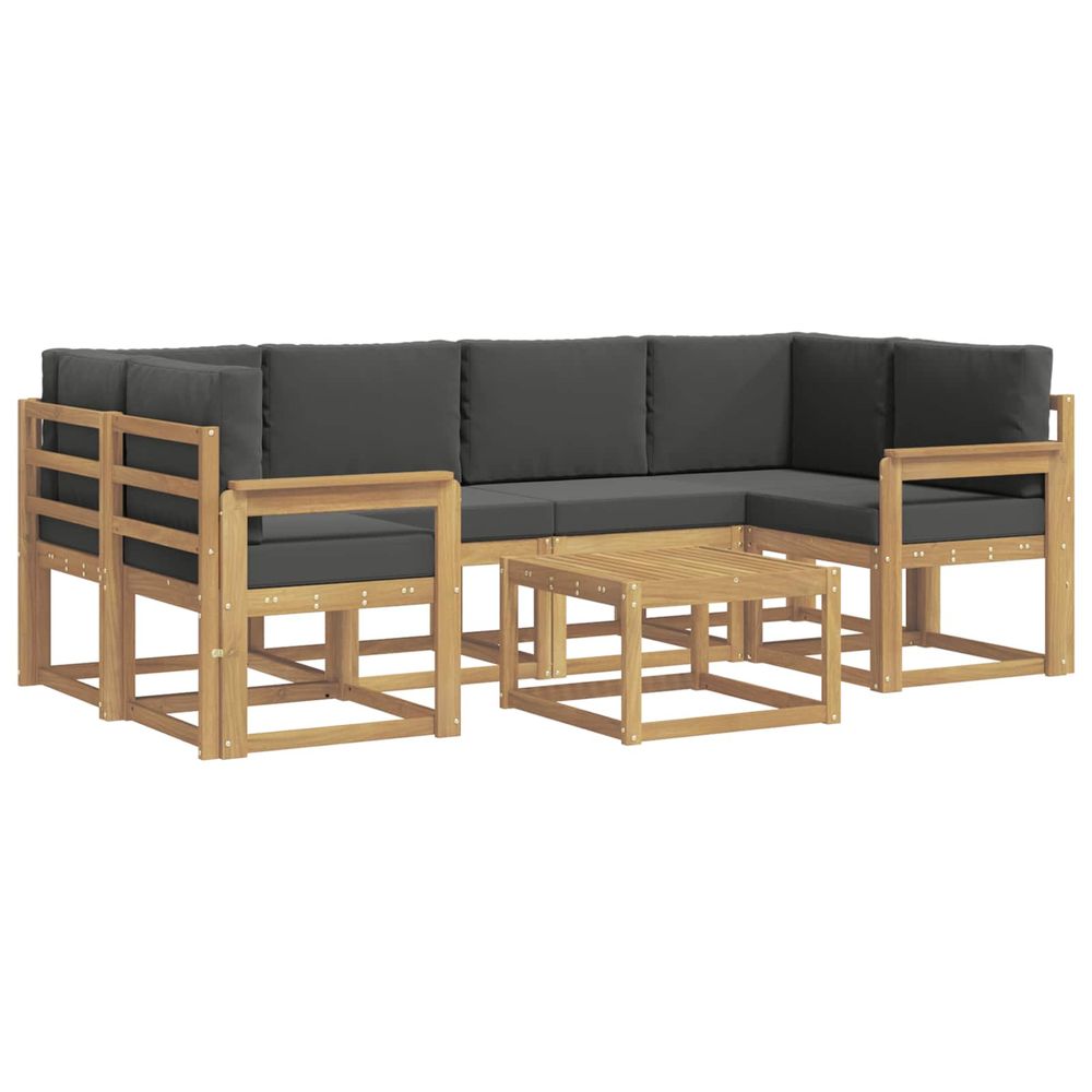 Ensemble de canapés d'extérieur 7 pc blanc et anthracite