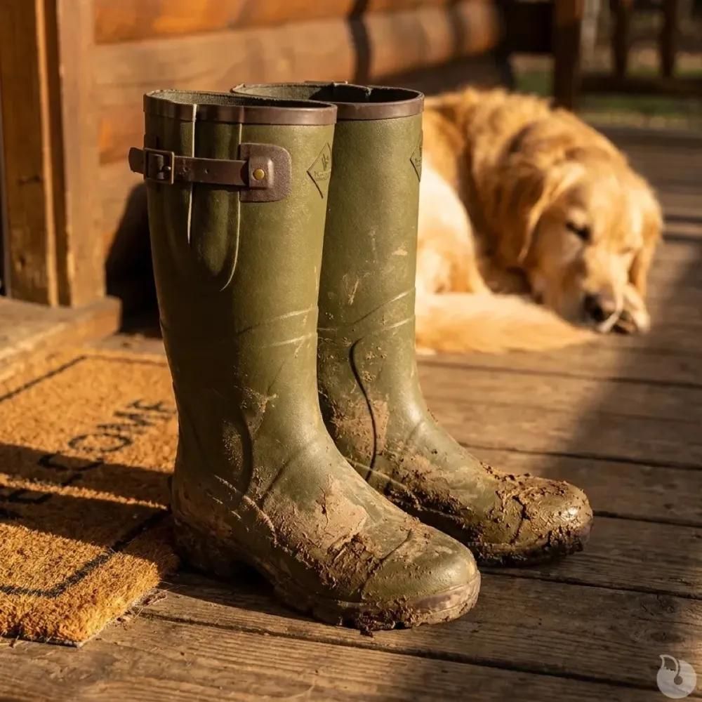 Bottes de chasse colorado caoutchouc kaki marron 39 à 47