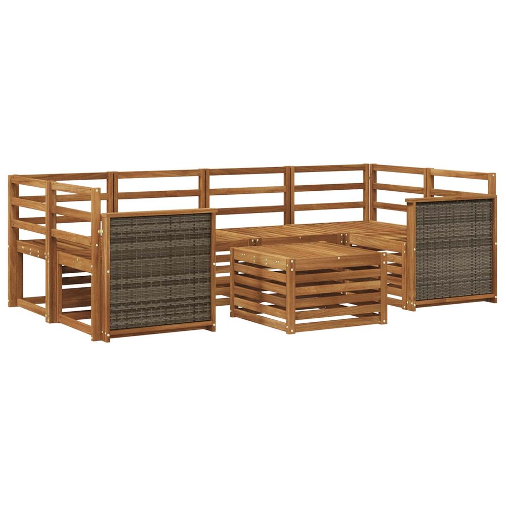 Ensemble de canapés d'extérieur 7 pc naturel