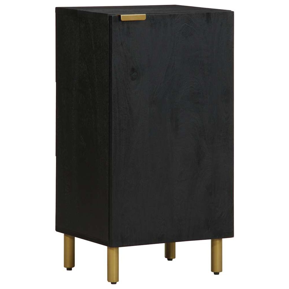 Buffet noir 40x33x75 cm bois d'ingénierie