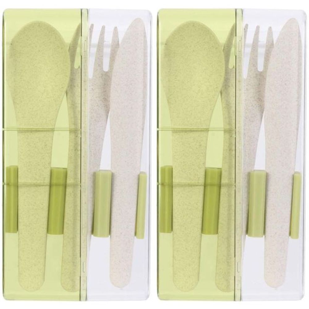 Set de cous à emporter eco concept (lot de 2) vert
