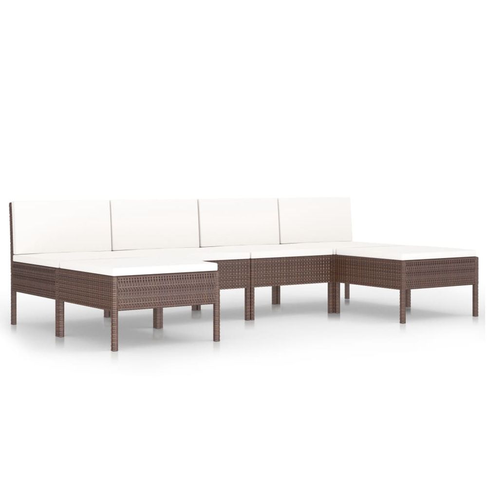 Salon de jardin 6 pcs avec coussins