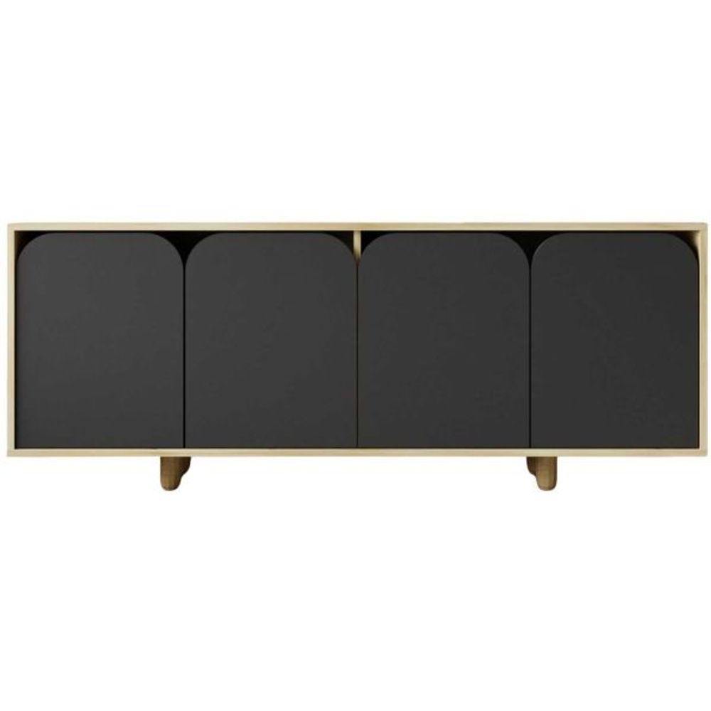 Buffet 4 portes en aggloméré lazio bohem anthracite