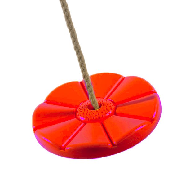 Axi siège balançoire ronde en plastique rouge | balançoire enfant - 27 cm
