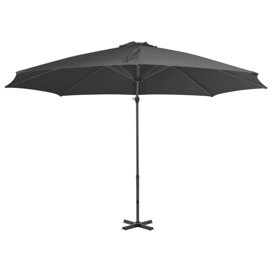 Parasol de jardin en porte-à-faux et poteau en aluminium