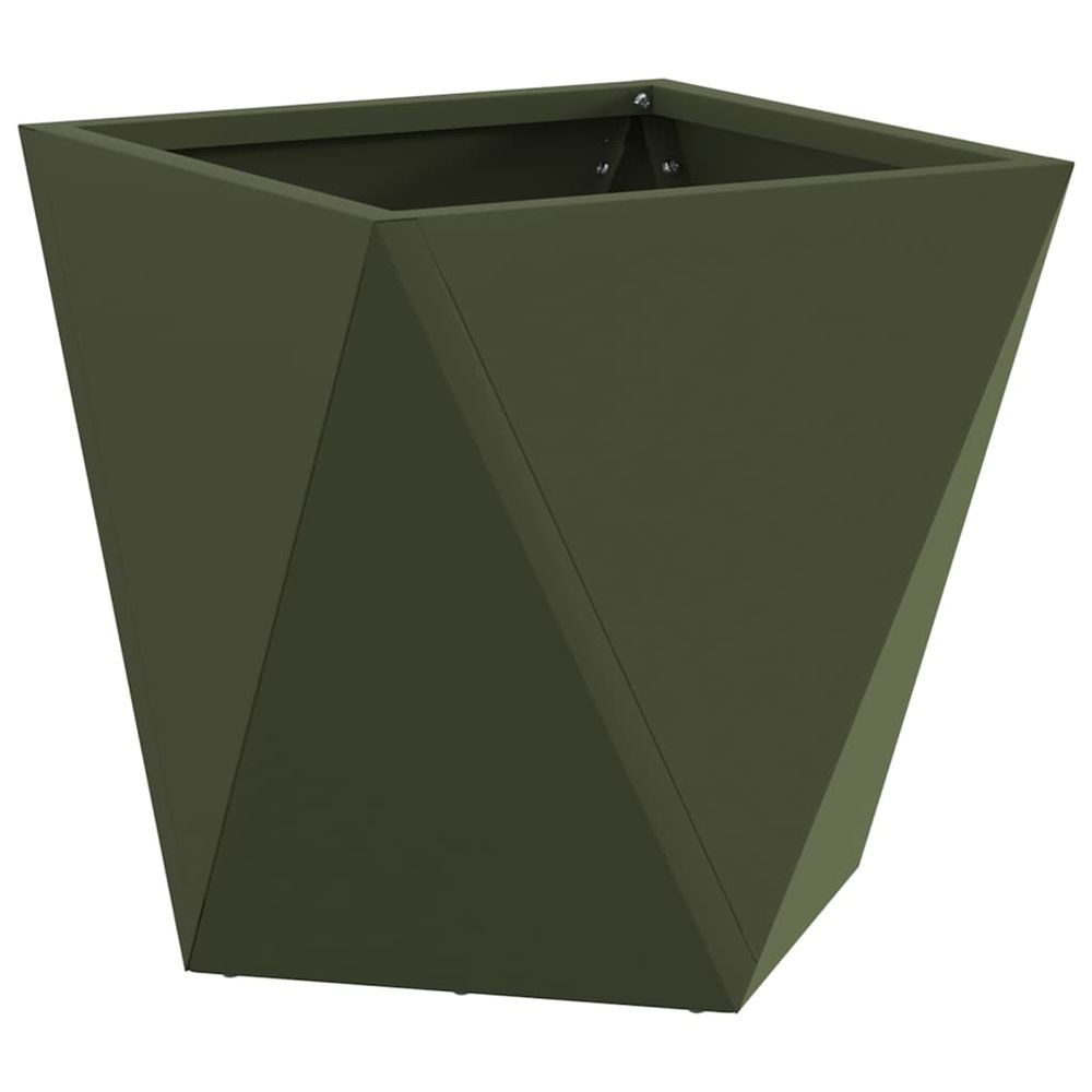 Jardinière vert olive 30 x 30 x 30 cm acier