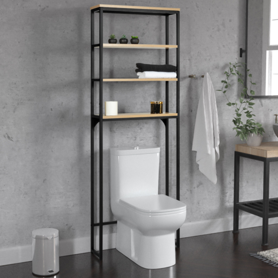 Meuble étagère dessus wc 4 étagères detroit design industriel