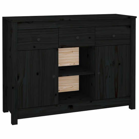 Buffet bahut commode armoire meuble de rangement organisateur cuisine salle de séjour salon 100 x 35 x 74,5 cm bois massif de