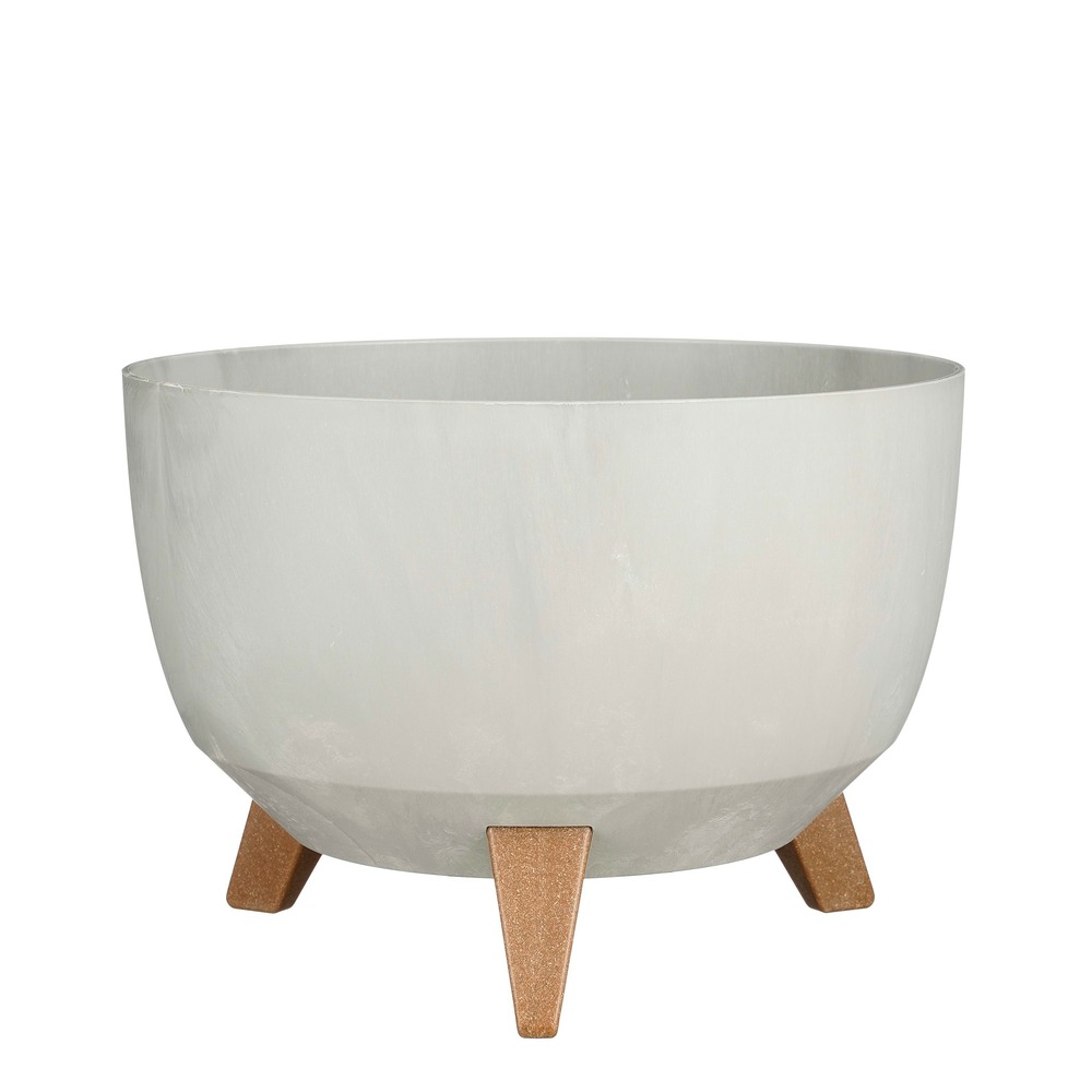 Mica decorations doppio support plante - 18,5 x ø33 cm - jardiniere exterieur grande taille - jardiniere sur pieds - plastique