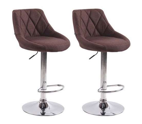 Lot de 2 tabourets de bar lazio tissu c
