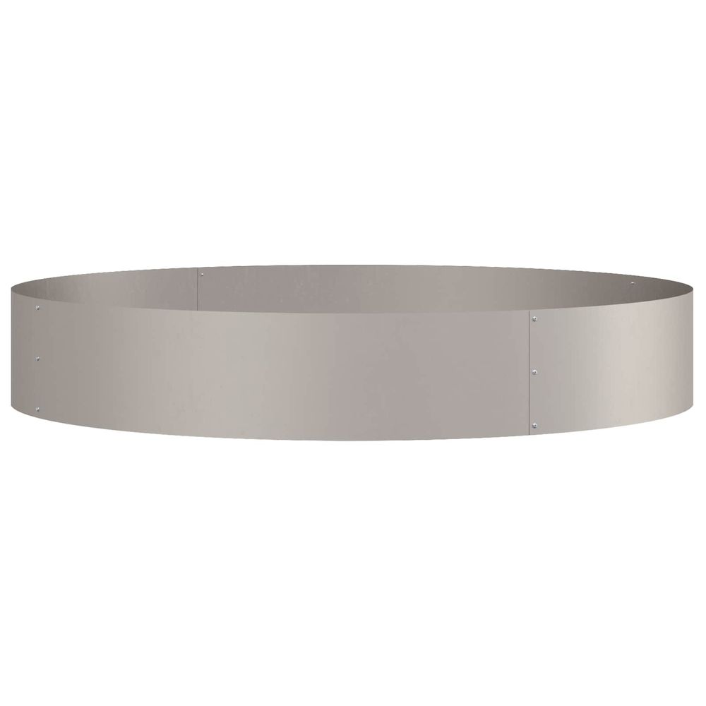 Lot de 5 très grandes bordures acier patiné pour parc et jardin ø 120x20 cm marron